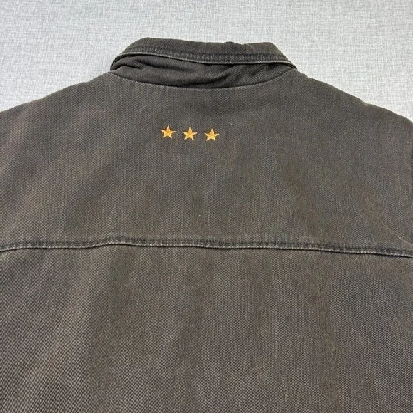 Woolrich Canvas Fleece Lined Vest Mens XL Brown Full Zip Insulated Pockets - Picture 9 of 9